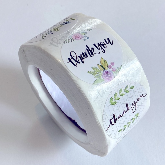 4 /💲20 🤑 500pc roll Thank You stickers - Picture 2 of 4